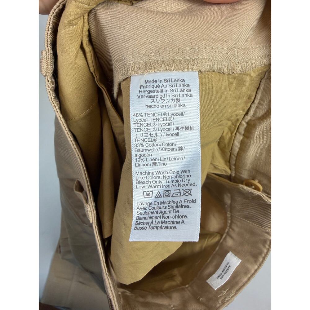 Madewell The Barrel-Leg Pant in Drapey Twill Bright Fawn Size 2 NEW - Picture 7 of 9
